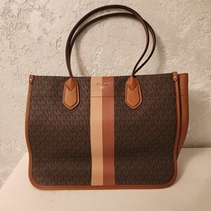 Michael Kors Brown and Tan Tote Bag
